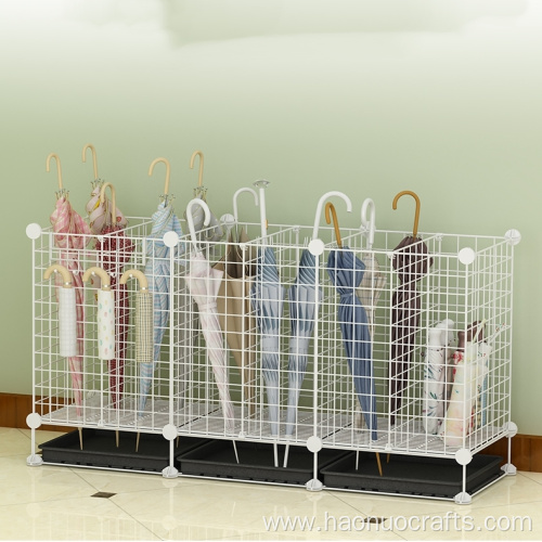 Iron grid umbrella storage rack